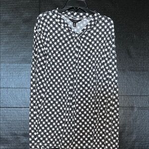 Investments Black and White Patterned Top
